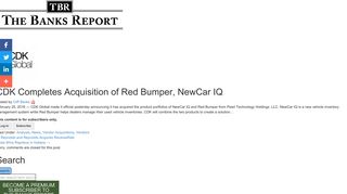 CDK Completes Acquisition of Red Bumper, NewCar IQ - The Banks ...