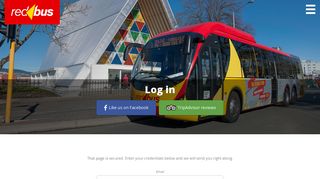 Log in — Red Bus