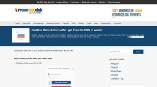 RedBus Refer & Earn offer: get Free Rs.1000 in wallet