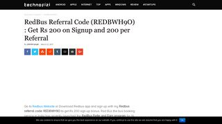 RedBus Referral Code (REDBWH9O) : Get Rs 200 on Signup and 200 ...