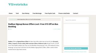 Redbus Signup Bonus Offers Loot -Free 375 Off on Bus Booking ...