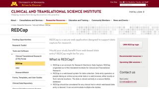 REDCap | Clinical and Translational Science Institute - University of ...