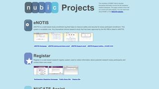 NUBIC Projects - Northwestern University