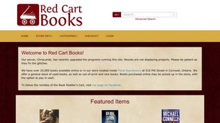 Login Page for Red Cart Books