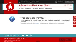 Error 404 - Page Not Found - Red Clay Consolidated School District