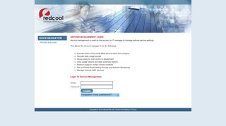 redcoal Client Login - Service Management - redcoal pricing
