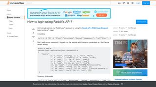 How to login using Reddit's API? - Stack Overflow