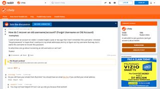 How do I recover an old username/account? (Forgot Username on Old ...