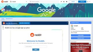 Reddit now has a Google sign-up option : google