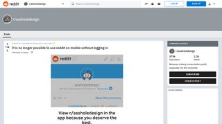 It is no longer possible to use reddit on mobile without logging ...
