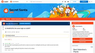 Is RedditGIfts the same login as reddit? : secretsanta