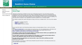 Redditch Home Choice - Home Page