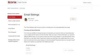 Email Settings – Redfin Customer Service