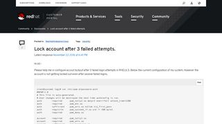 Lock account after 3 failed attempts. - Red Hat Customer Portal