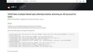 SSSD take multiple failed login attempts before allowing an AD ...