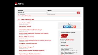Red Hat Jobs - Jobs in Raleigh, NC