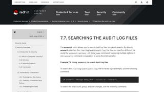 Red Hat Enterprise Linux 6 7.7. Searching the Audit Log Files - Red ...