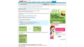 Rediff Mobile India: Rediffmail on mobile, Rediffmail sms alerts, BOL ...