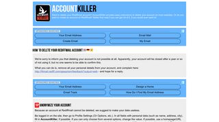 Delete your Rediffmail account | accountkiller.com