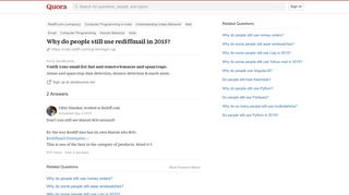 Why do people still use rediffmail in 2015? - Quora
