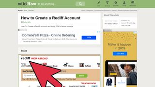 How to Create a Rediff Account: 3 Steps (with Pictures) - wikiHow