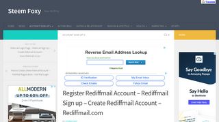 Register Rediffmail Account - Rediffmail Sign up - Create Rediffmail ...