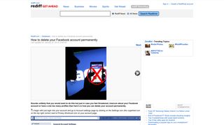 How to delete your Facebook account permanently - Rediff Getahead