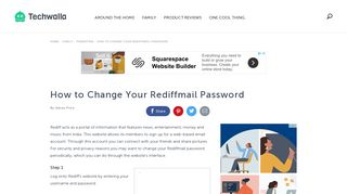 How to Change Your Rediffmail Password | Techwalla.com