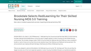 Brookdale Selects RediLearning for Their Skilled Nursing MDS 3.0 ...