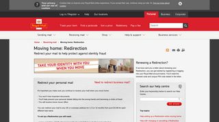 Redirection - Get Mail to Your New Address | Royal Mail Group Ltd