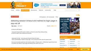 detecting session timeout and redirect to login page in asp.net c ...