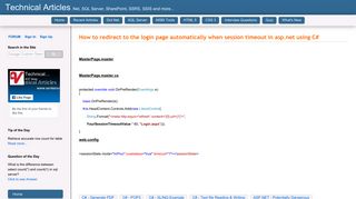 How to redirect to the login page automatically when session timeout ...