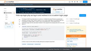 Hide wp-login.php as log-in and redirect it to a custom login page ...