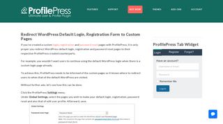 Redirect WordPress Default Login, Registration Form to Custom Pages