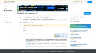 Redis-cli with password - Stack Overflow