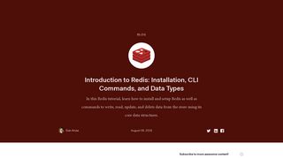 Introduction to Redis: Installation, CLI Commands, and Data Types