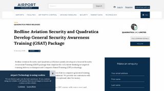 Redline Aviation Security and Quadratica Develop General Security ...