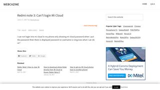 Redmi note 3: Can't login Mi Cloud - WEBCAZINE