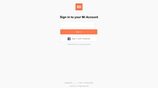 Sign in to your Mi Account