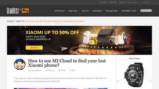 How to use MI Cloud to find your lost Xiaomi phone? | GearBest Blog