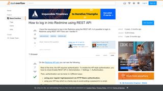 How to log in into Redmine using REST API - Stack Overflow