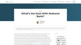 What's the Deal With Redneck Bank? | LendEDU