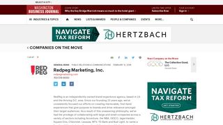 Redpeg Marketing, Inc. | Companies on the Move - Washington ...