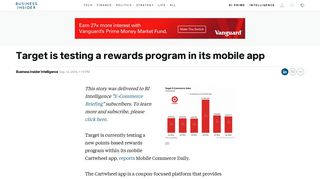 Target is testing a rewards program in its mobile app - Business Insider