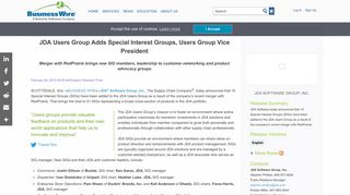 JDA Users Group Adds Special Interest Groups, Users Group Vice ...