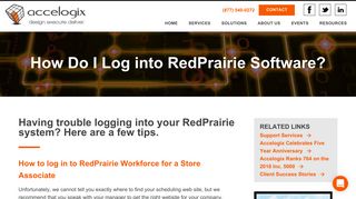 Accelogix - How Do I Log into JDA RedPrairie Software?