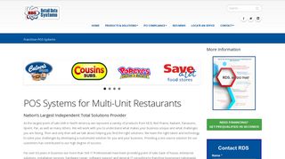 Franchise Point of Sale System Solutions | Multi-unit POS Systems | RDS
