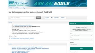 How do I access my online textbook through RedShelf? - Ask NWTC