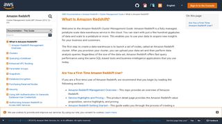 What Is Amazon Redshift? - Amazon Redshift - AWS Documentation
