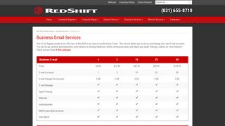 Email Services | Red Shift Internet Services
